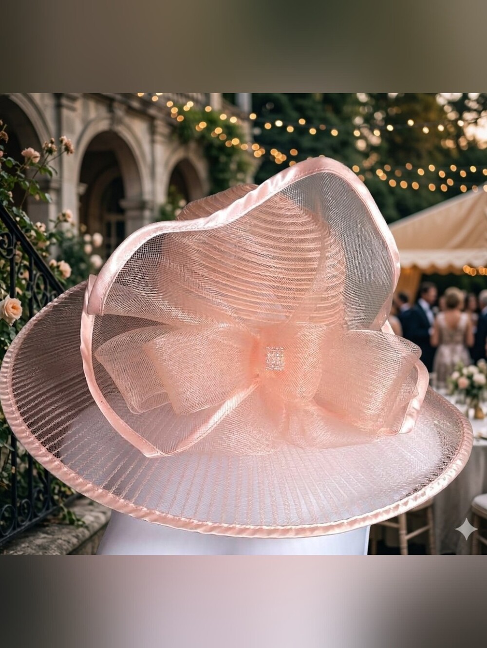 Something Special Blush Pink Wide Brim Church Hat Kentucky Derby Tea Party